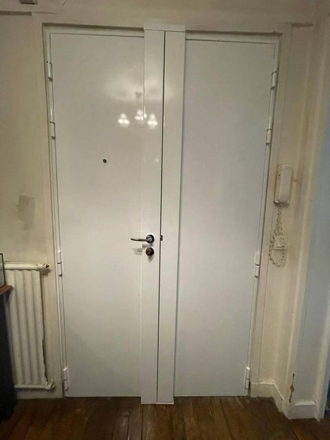 Installation de support Parisien pour porte blindée à Paris 19e